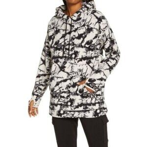 ZELLA BNWOT Cozy Polar Fleece Beige Pumice Hoodie "Rosso Print"